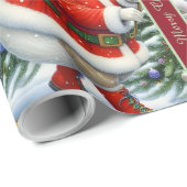 Funny Geese Christmas Wrapping Paper ラッピングペーパー (ロールコーナー)