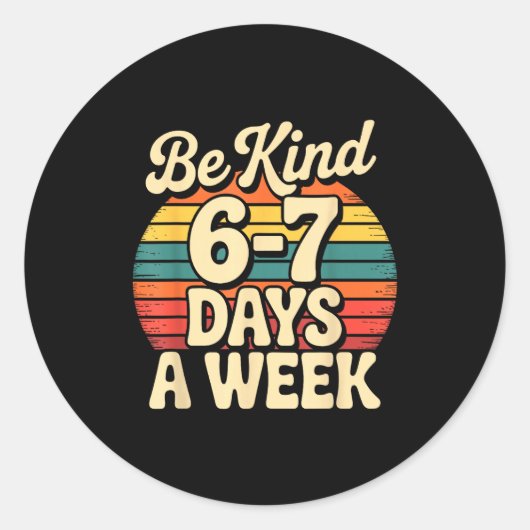 Funny Gen Alpha Meme Slang 67 Six Seven  ラウンドシール (正面)