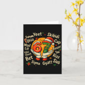 Funny Gen Z Christmas 67 Meme Holiday Trendy  カード (黄色い花)