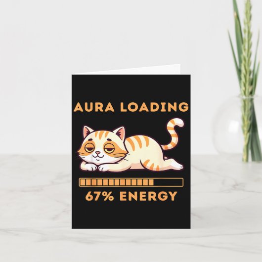 Funny Gen Z Meme 67 Cat Aura Cat Loading 67 Percen カード (正面)