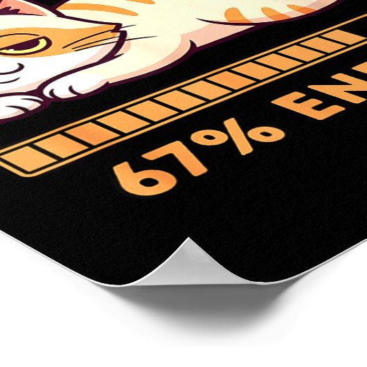 Funny Gen Z Meme 67 Cat Aura Cat Loading 67 Percen ポスター (角)