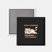 Funny Gen Z Meme 67 Cat Aura Cat Loading 67 Percen マグネット (正面/裏面)