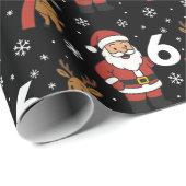 Funny Gen Z Santa & Rudolph 67 Holiday Gift Wrap ラッピングペーパー (ロールコーナー)