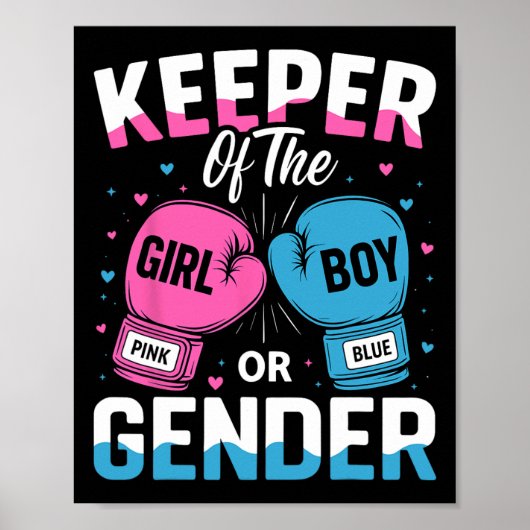Funny Gender Reveal Party Keeper Of Gender Boxing ポスター (正面)