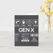 Funny Generation X Characteristics Mens Navy  カード (黄色い花)