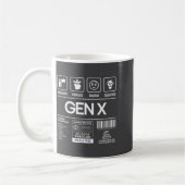 Funny Generation X Characteristics Mens Navy コーヒーマグカップ (左)