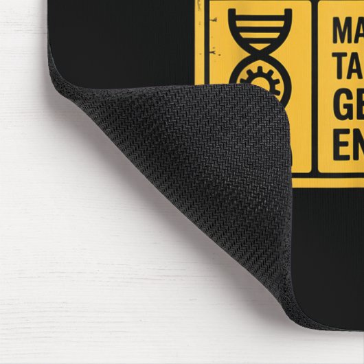 Funny Genetic Engineering Warning Sign Bioengineer マウスパッド (コーナー)
