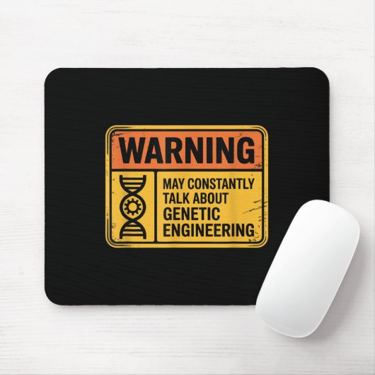 Funny Genetic Engineering Warning Sign Bioengineer マウスパッド (マウス)
