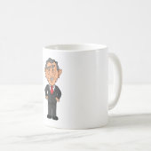 Funny George W Bush Political Caricature コーヒーマグカップ (正面右)
