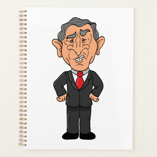 Funny George W Bush Political Caricature プランナー手帳 (正面)