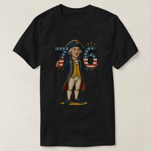 Funny George Washington 76 Meme Shirt Tシャツ (デザイン正面)