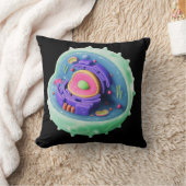 Funny Germ Cartoon Pillow | Cute Bacteria pillow  クッション (ブランケット)