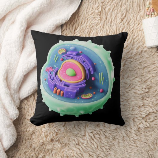 Funny Germ Cartoon Pillow | Cute Bacteria pillow  クッション (ブランケット)
