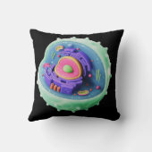 Funny Germ Cartoon Pillow | Cute Bacteria pillow  クッション (裏面)