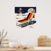 Funny German flag ポスター (キッチン)