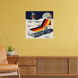 Funny German flag ポスター