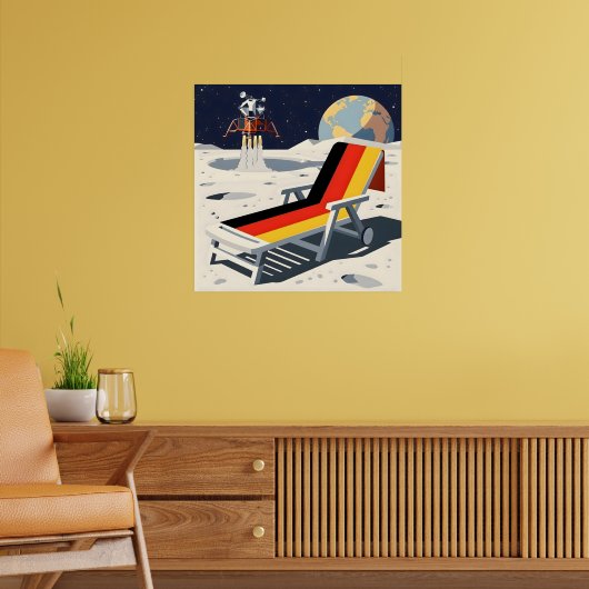 Funny German flag ポスター (リビング2)