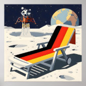 Funny German flag ポスター (正面)