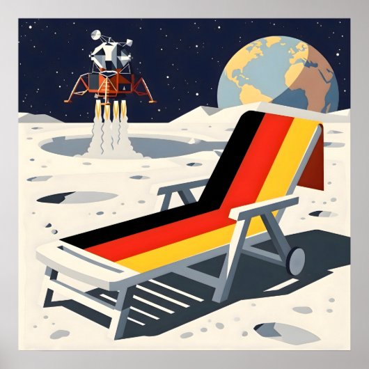 Funny German flag ポスター (正面)