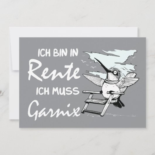 Funny German Retirement Design シーズンカード (正面)