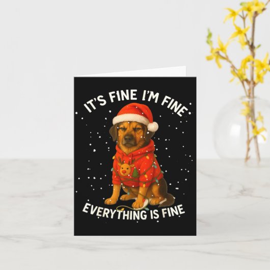 Funny German Shepherd Decorate Christmas Shirts I' カード (黄色い花)