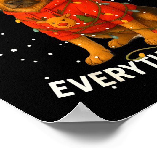 Funny German Shepherd Decorate Christmas Shirts I' ポスター (角)