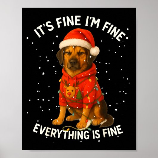 Funny German Shepherd Decorate Christmas Shirts I' ポスター (正面)