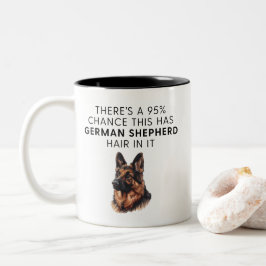 Funny German Shepherd Dog Hair ツートーンマグカップ