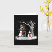 Funny German Shepherd Dog In The Snow Tree Christm カード (黄色い花)