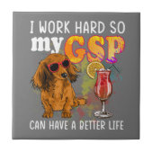Funny German Shorthaired Pointer Gifts GSP Lover タイル (正面)