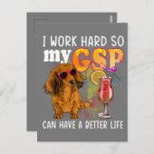 Funny German Shorthaired Pointer Gifts GSP Lover ポストカード (正面/裏面)