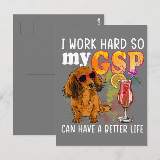Funny German Shorthaired Pointer Gifts GSP Lover ポストカード (正面/裏面)
