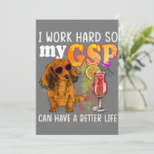 Funny German Shorthaired Pointer Gifts GSP Lover 招待状 (スタンド正面)