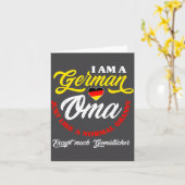 Funny Germany German Oma German Granny Deutsche Om カード (黄色い花)
