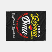 Funny Germany German Oma German Granny Deutsche Om フリースブランケット (正面(横))