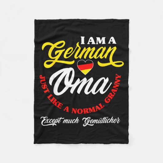 Funny Germany German Oma German Granny Deutsche Om フリースブランケット (正面)