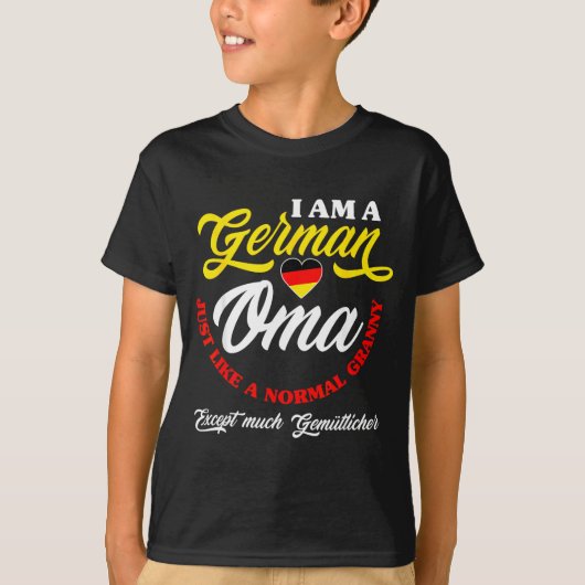 Funny Germany German Oma German Granny Deutsche Om Tシャツ (正面)