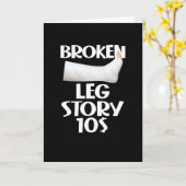  Funny Get Well Broken Leg Story $10 Gag Injury カード (黄色い花)