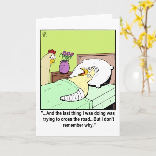 Funny get well card カード (黄色い花)