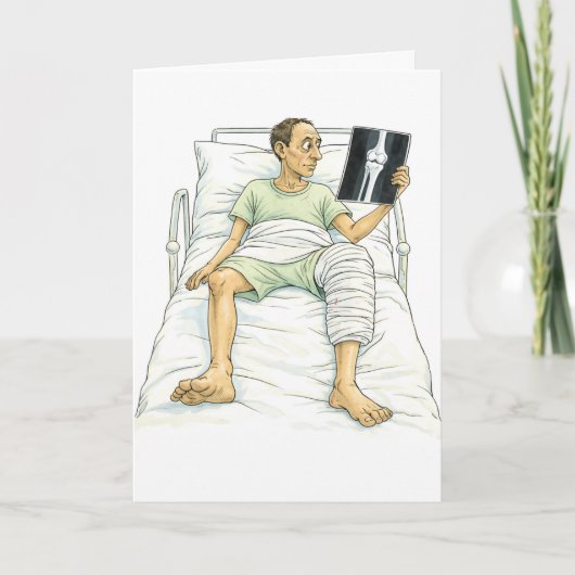 Funny Get Well Card Hip Surgery Recovery Gift カード (正面)