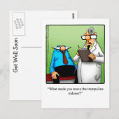 Funny Get Well Humor Postcard  ポストカード (正面/裏面)