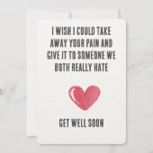 Funny Get Well Soon Card – Dark Humor Sympathy シーズンカード (正面)