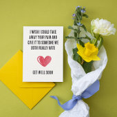 Funny Get Well Soon Card – Dark Humor Sympathy シーズンカード