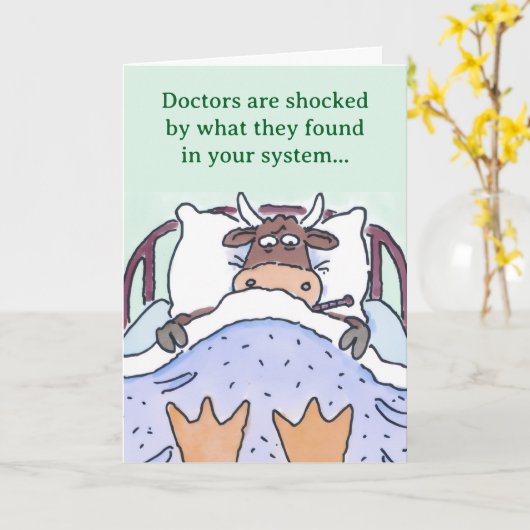 Funny get well wish  カード (黄色い花)