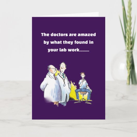 Funny get well wish beer drinker カード (正面)