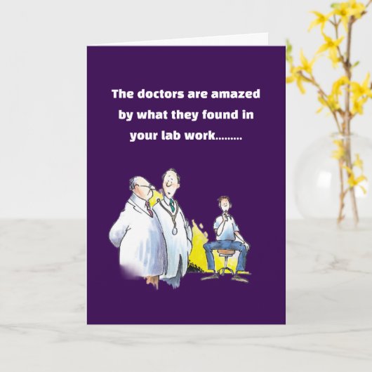 Funny get well wish beer drinker カード (黄色い花)