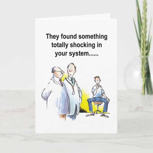 funny get well wish hospital patient カード (正面)