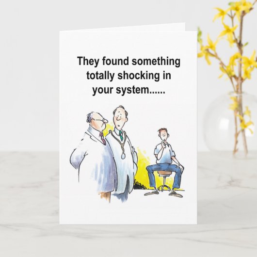 funny get well wish hospital patient カード (黄色い花)