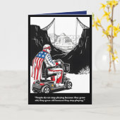 Funny getting older Birthday Card カード (黄色い花)