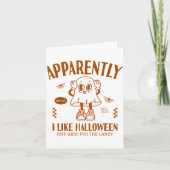 Funny Ghost Apparently, I Like Halloween  カード (正面)